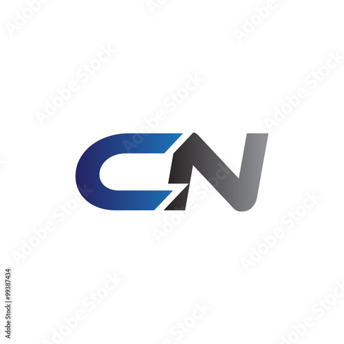 Simple Modern letters Initial Logo cn