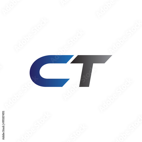 Simple Modern letters Initial Logo ct