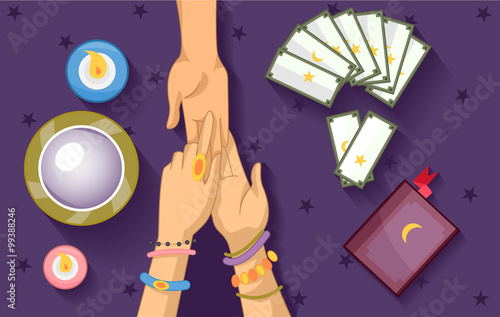 Gypsy Fortune Telling Elements Palm Reading