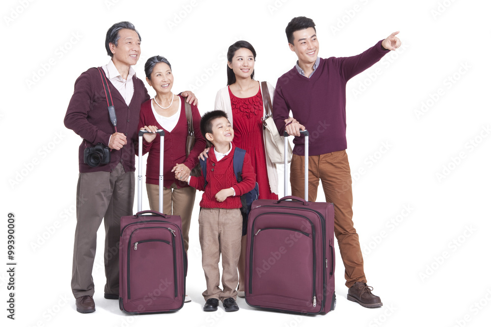 Joyful family going for a vacation Joyful family going for a vacation