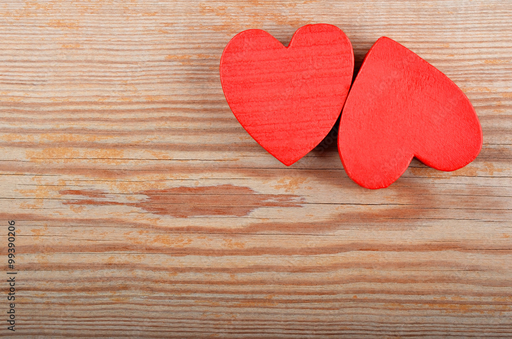 Heart on wooden background Heart on wooden background