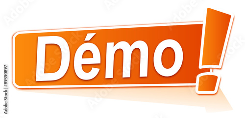 démo sur étiquette orange