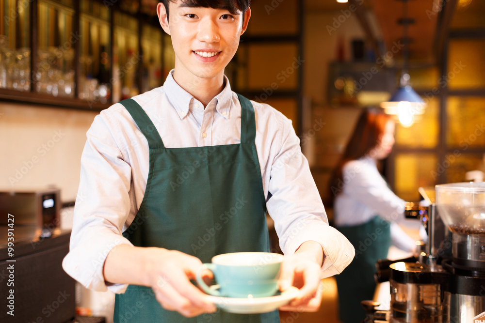 waitress and waiter are serving waitress and waiter are serving