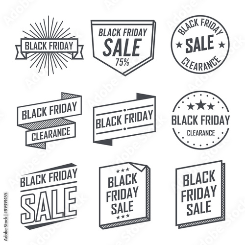 Black Friday, Sale Emblem Designs