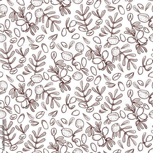 Seamless pattern Argan Oil