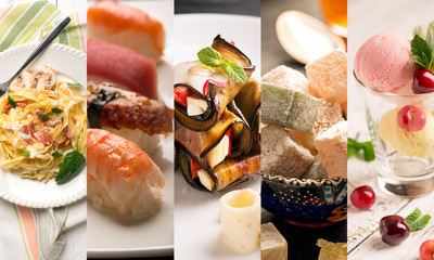 Natural food photo collage