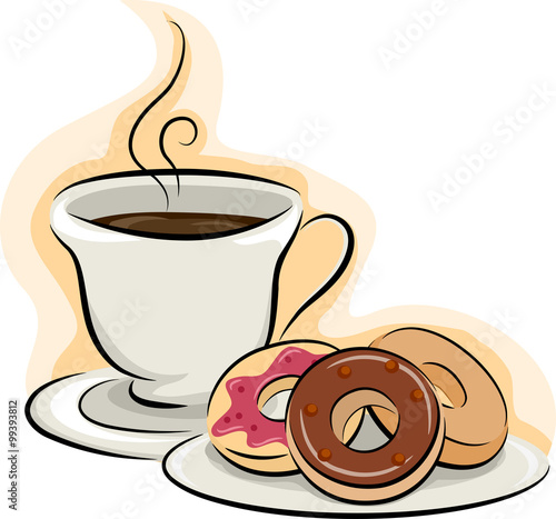 Coffee Donuts Snack