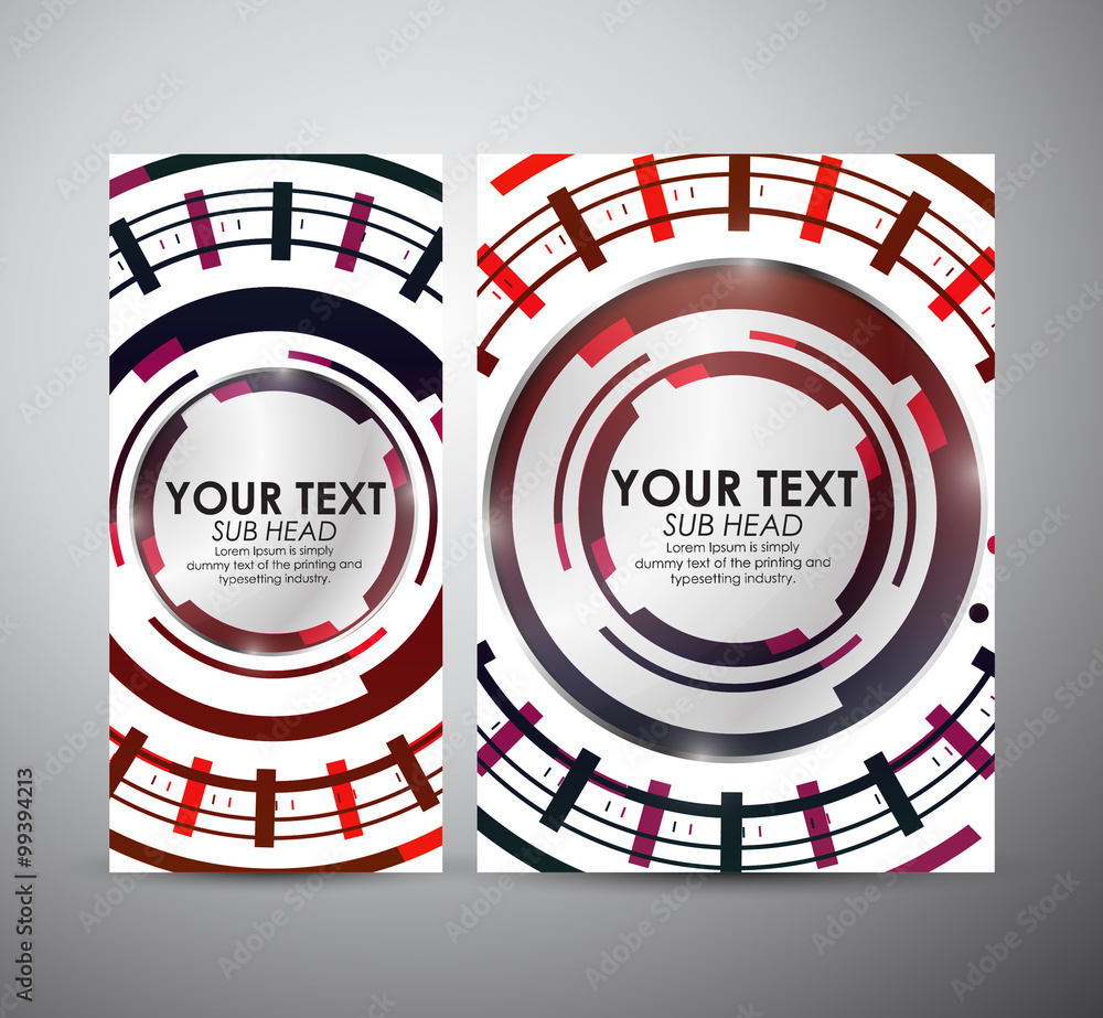 Brochure business design abstract Modern technology circles template or roll up. 