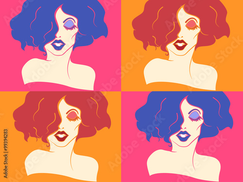 Colorful Girl Drag Queen Stencil