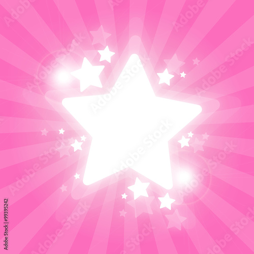 Pink stars frame - Fond   toil   rose