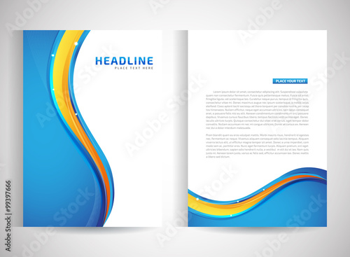 Abstract vector modern flyers brochure / annual report /design templates / stationery with white background in size a4