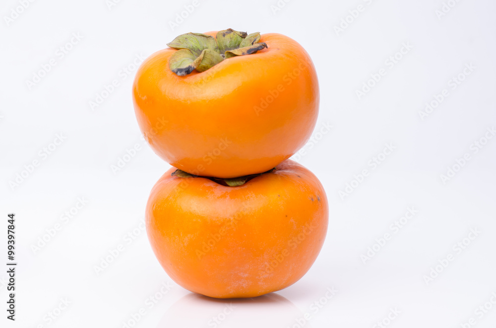Persimmon fruit isolated on white background Persimmon fruit isolated on white background