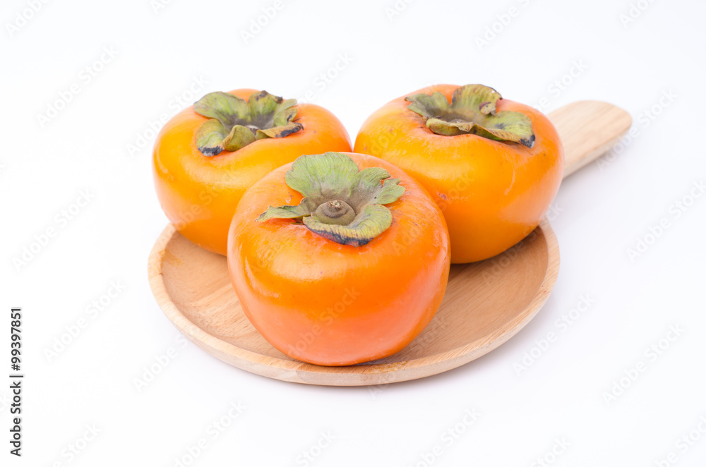 Persimmon fruit isolated on white background Persimmon fruit isolated on white background
