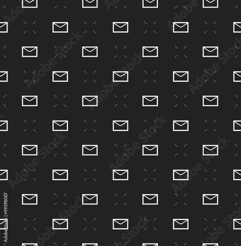 Seamless pattern with message icon