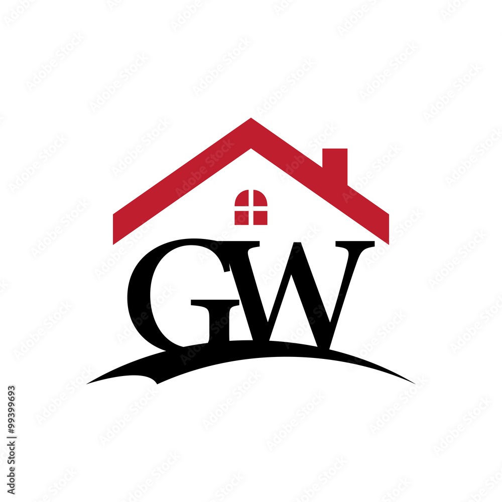 innitial letter logo with roof and window innitial letter logo with roof and window