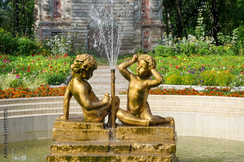Fountain in city Park, Ostashkov, Tver region, Russia
