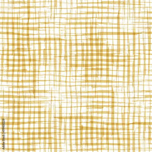 Vector seamless pattern of checkered brush strokes.