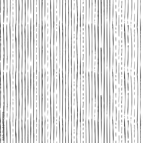 Vector seamless pattern of vertical thin brush strokes.