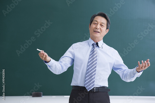 Professor teaching in classroom