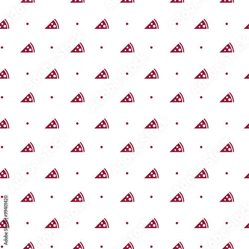 Seamless pattern with pizza icon