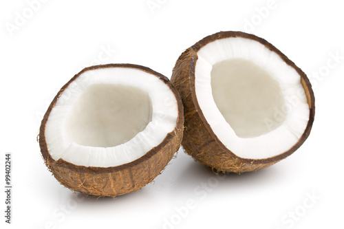the halved coconut