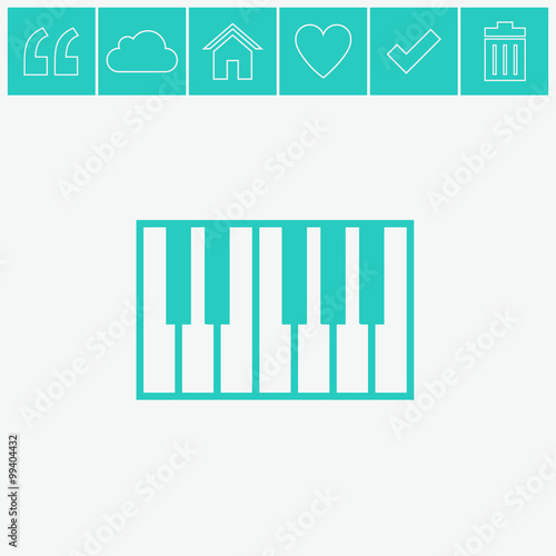 Piano keys icon.
