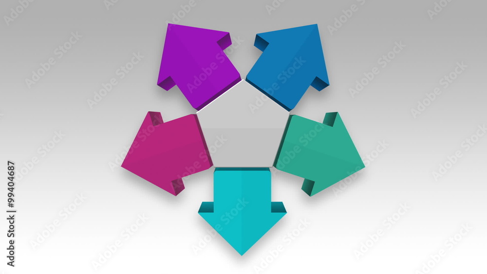Five result arrow box for presentation. powerpoint template(included alpha) Five result arrow box for presentation. powerpoint template(included alpha)