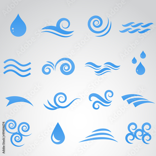 Water, wave icon - vector illustration.
