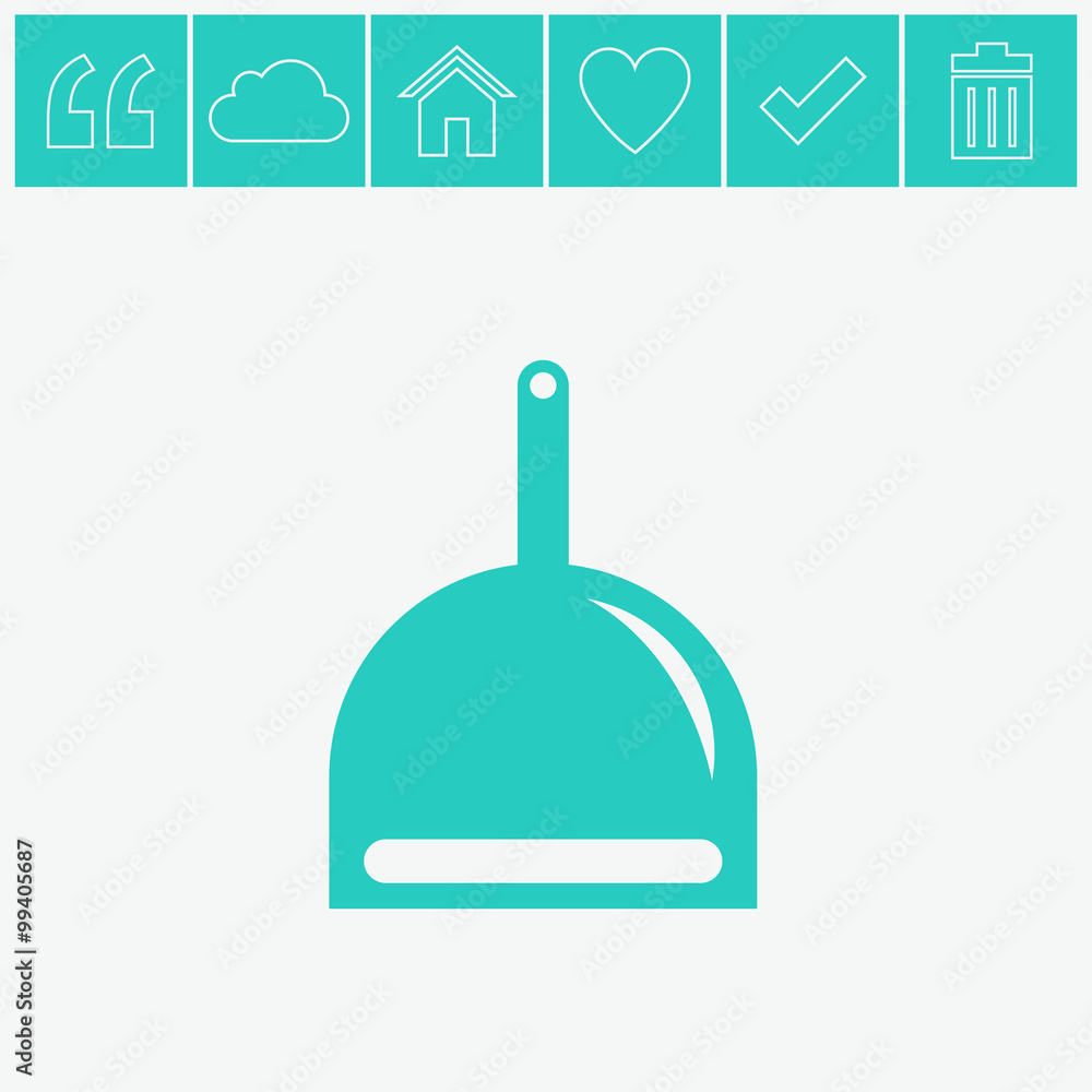 Dustpan icon. Dustpan icon.