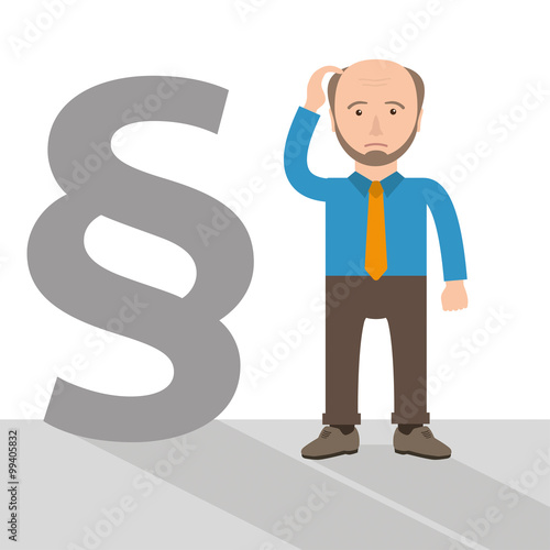 Desperate Cartoon Old Businessman Paragraph