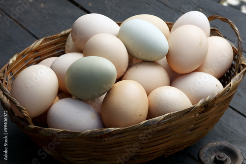 Wallpaper Mural Fresh egg farm on a basket Torontodigital.ca