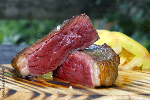 Picanha underdone with tomato