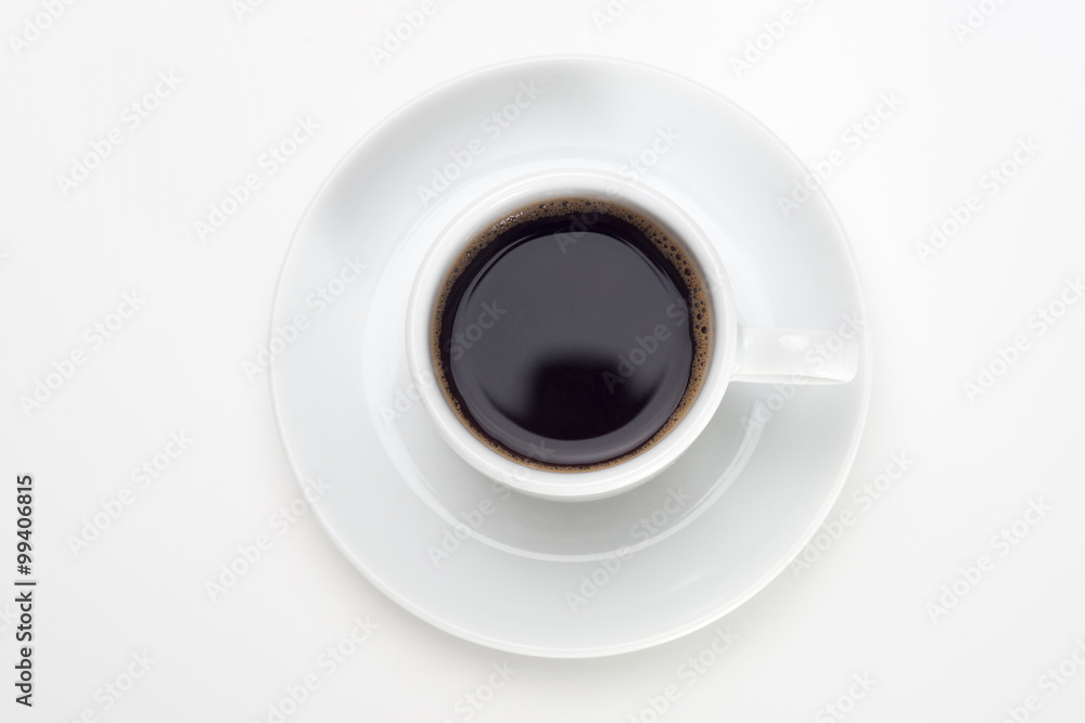 Cup of coffee over white background Cup of coffee over white background
