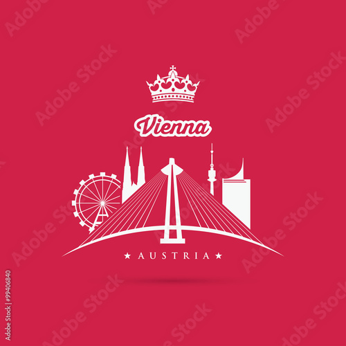 Donaustadt bridge symbol in Vienna