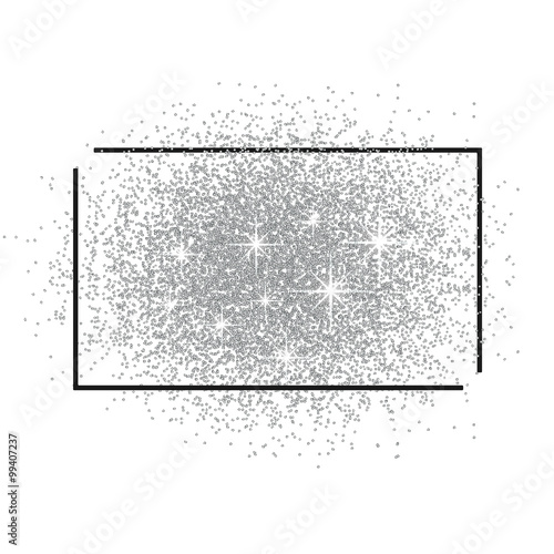 Frame for text and a scattering of silver sand