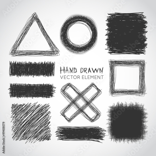 Set of hand drawn elements