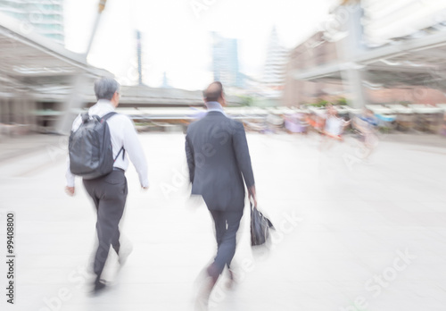 motion blur business people