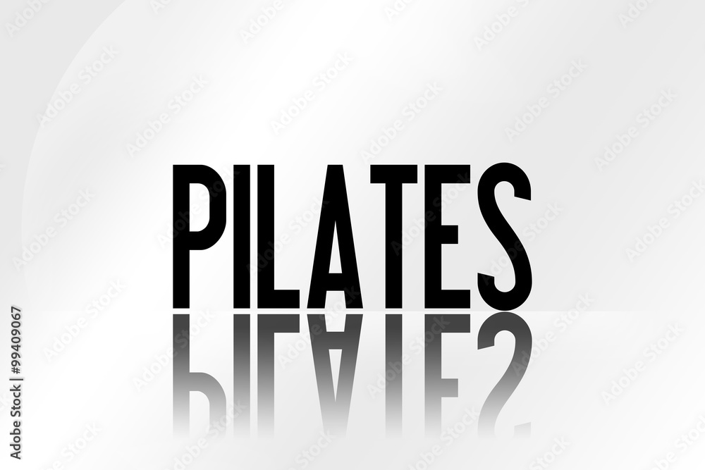 Pilates - Illustration - Mirrored Text Graphic - Modern Design Pilates - Illustration - Mirrored Text Graphic - Modern Design