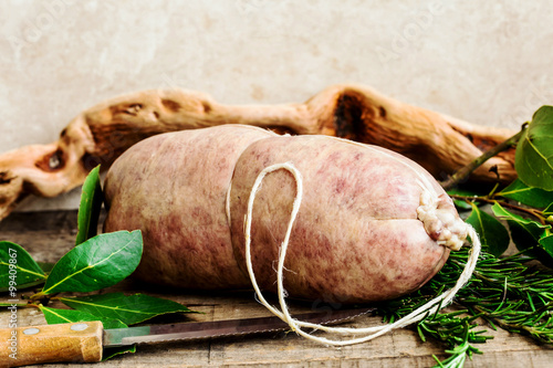 cotechino pork with rosemary and laurel photo