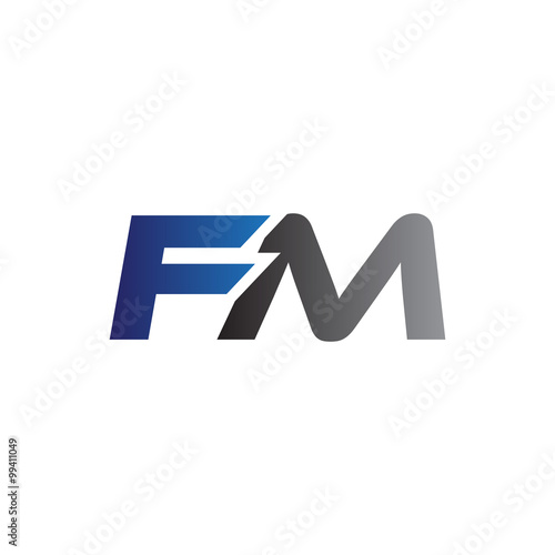 Simple Modern letters Initial Logo fm
