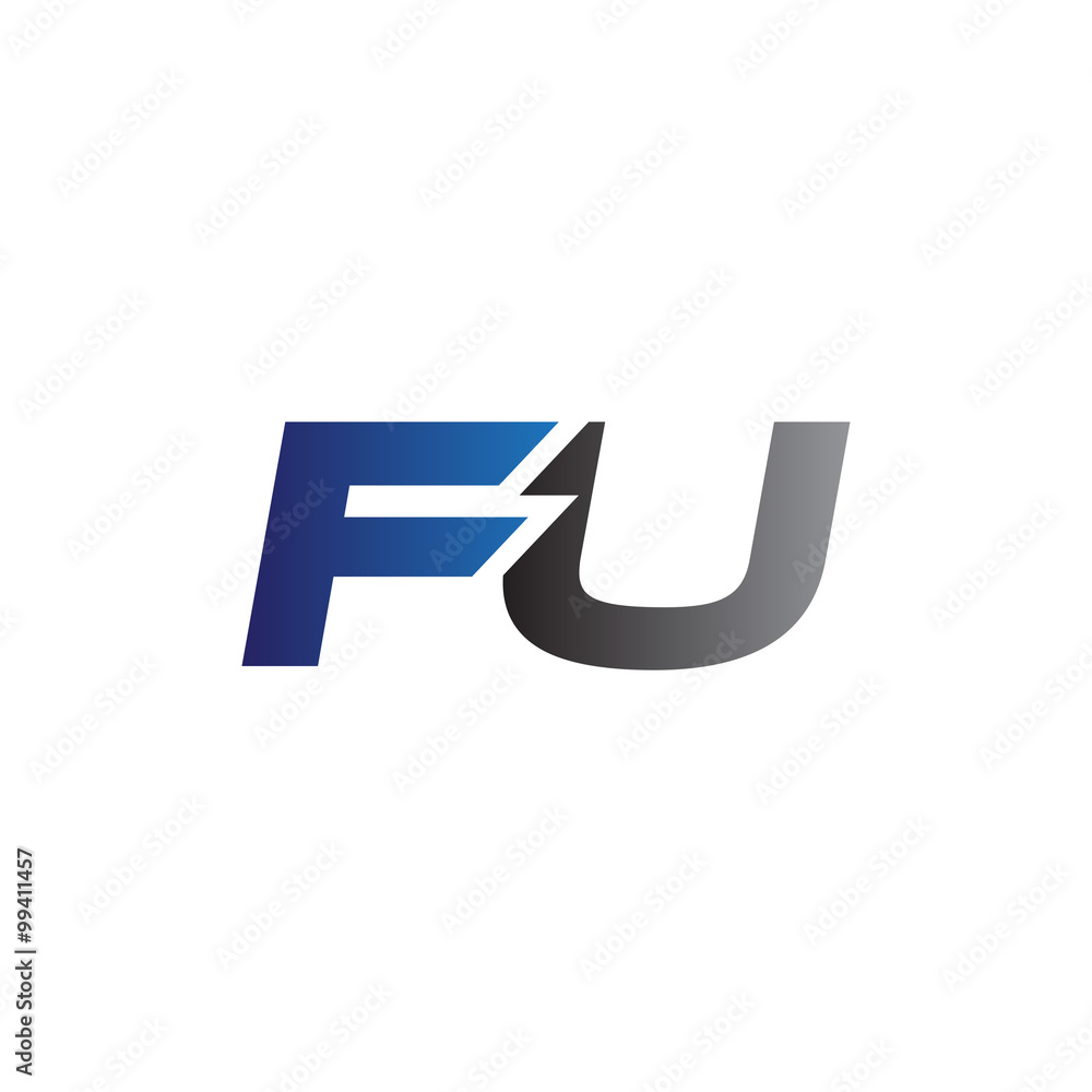 Simple Modern letters Initial Logo fu Simple Modern letters Initial Logo fu
