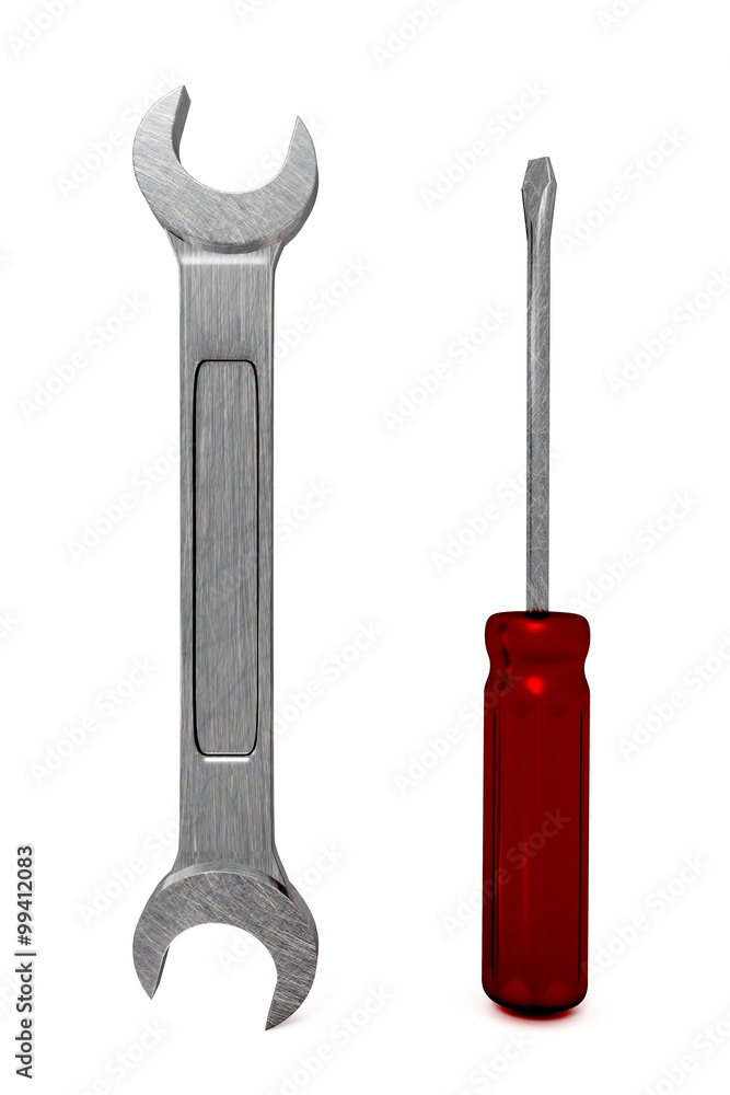 Wrench and screwdriver Wrench and screwdriver