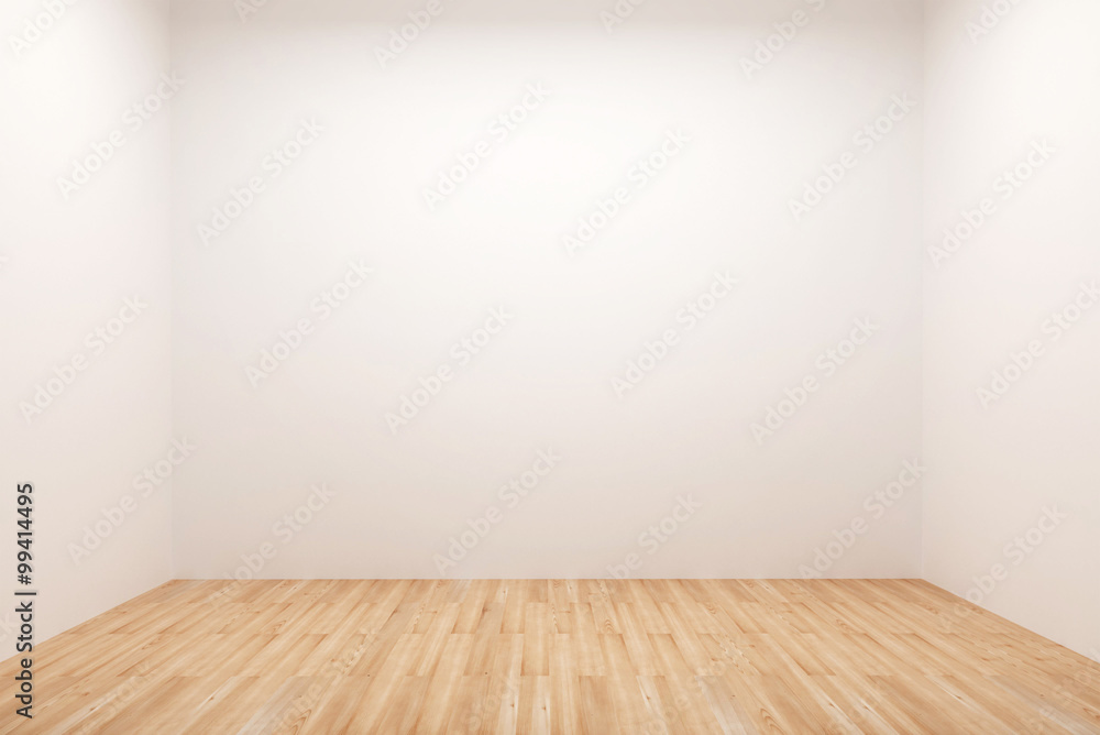 Empty room with wooden floor Empty room with wooden floor