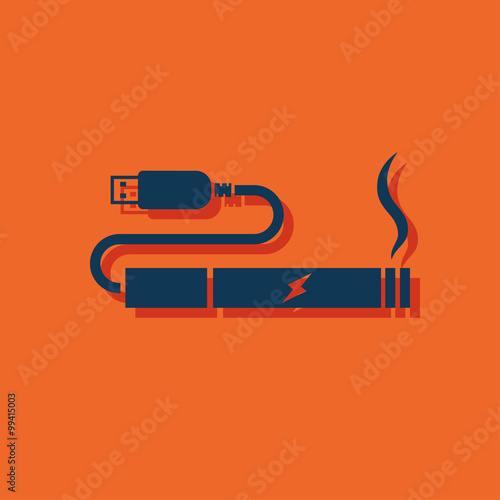 electronic cigarettes charge from pc port icon photo