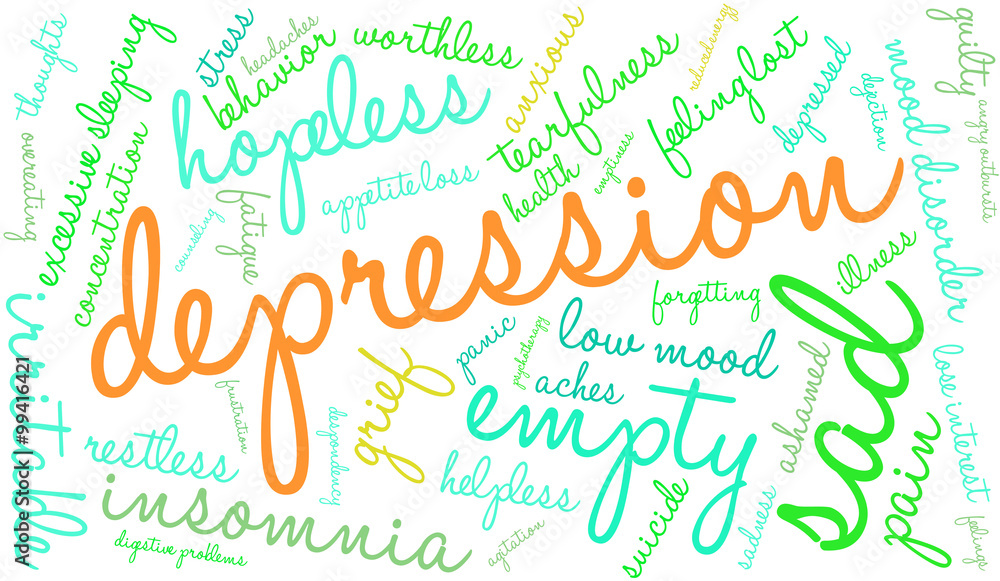 Fototapeta premium Depression Word Cloud