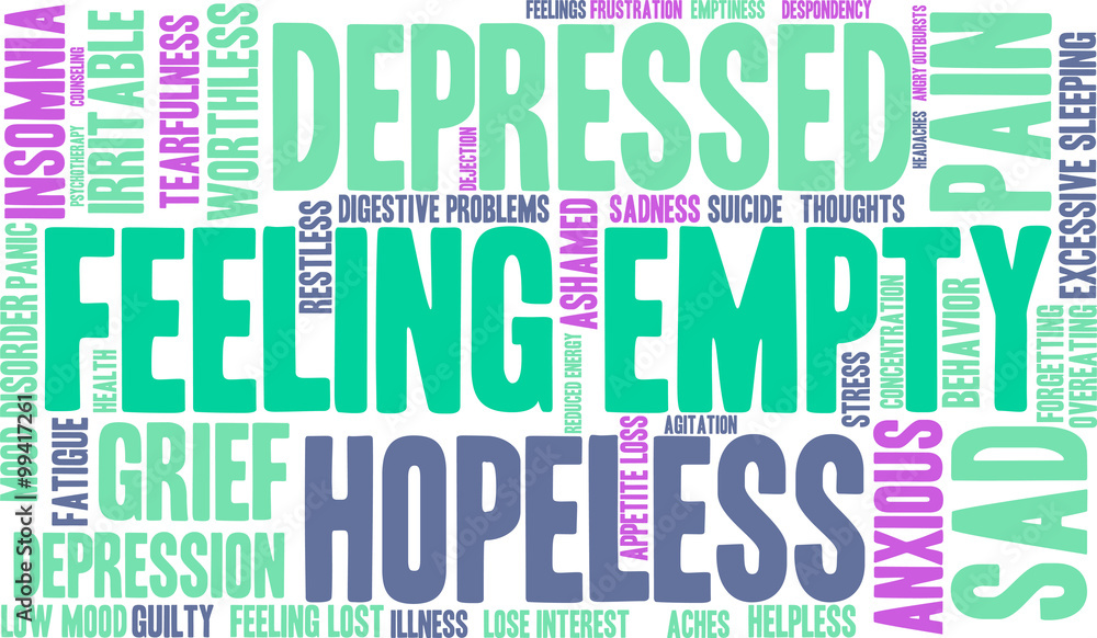 Fototapeta premium Feeling Empty Word Cloud