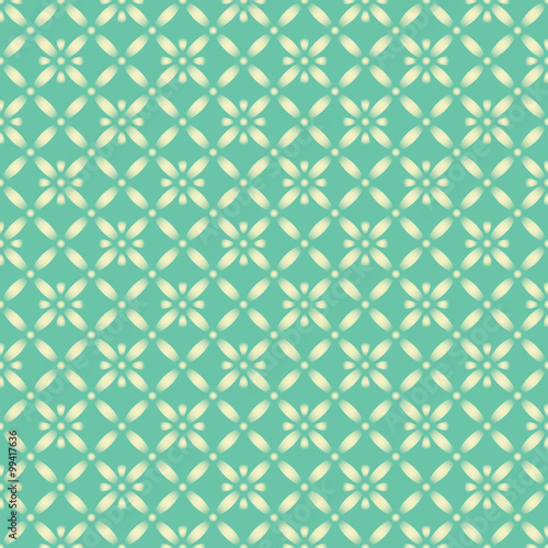 Vector vintage flat seamless pattern with flowers