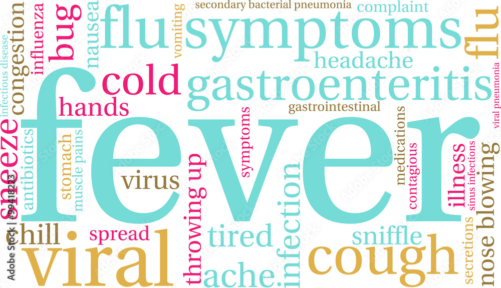 Fototapeta premium Fever Word Cloud