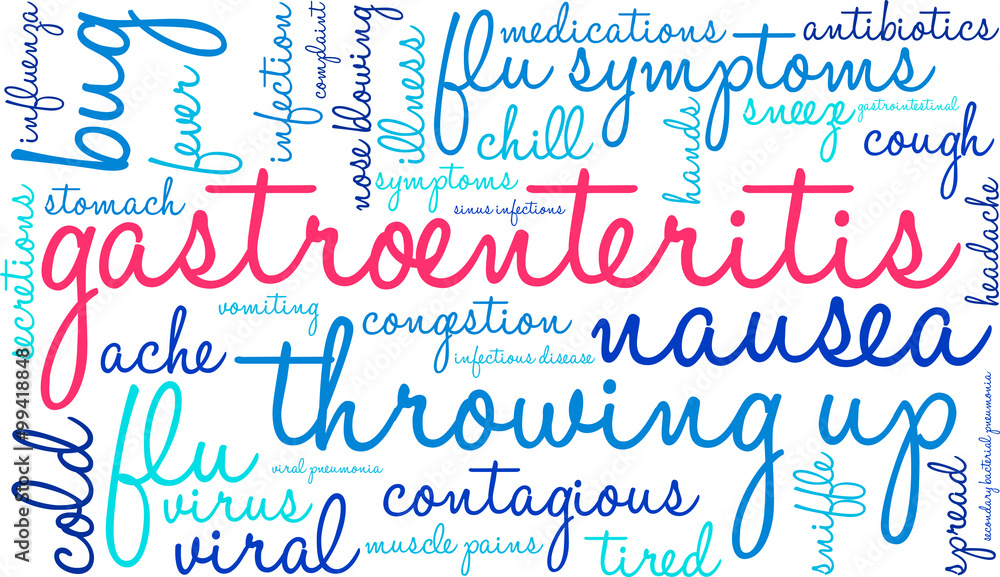 Gastroenteritis Word Cloud on a white background. Gastroenteritis Word Cloud on a white background.