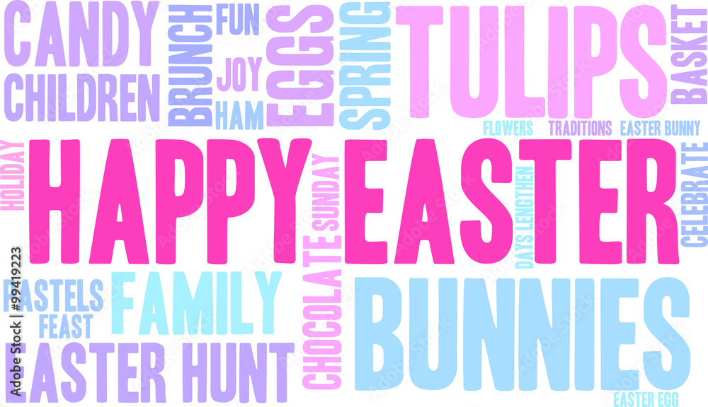 Happy Easter Word Cloud Happy Easter Word Cloud